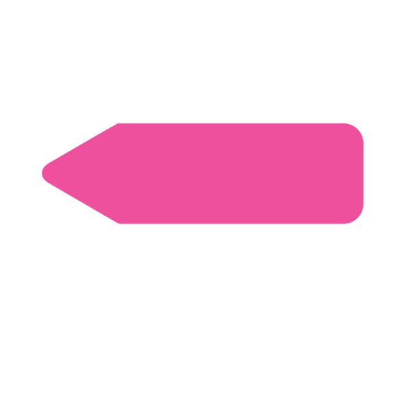 Labeling Flag - Solid - Flr Pink - Re Fill - 9/16" x 2"